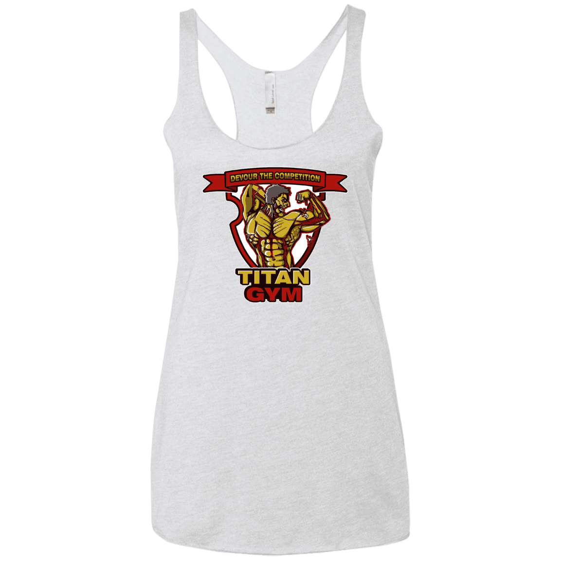 T-Shirts Heather White / X-Small Titan Gym Women's Triblend Racerback Tank