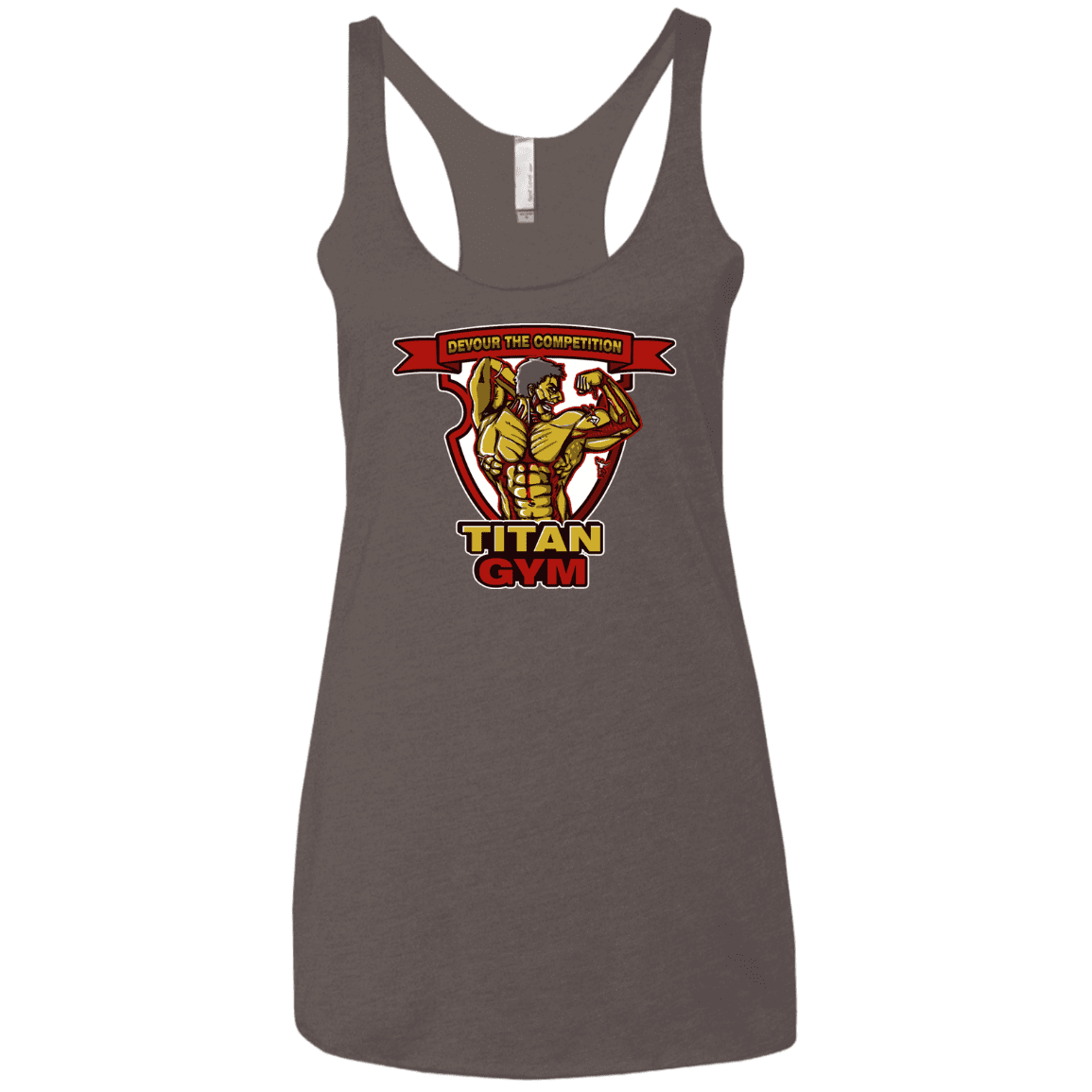 T-Shirts Macchiato / X-Small Titan Gym Women's Triblend Racerback Tank