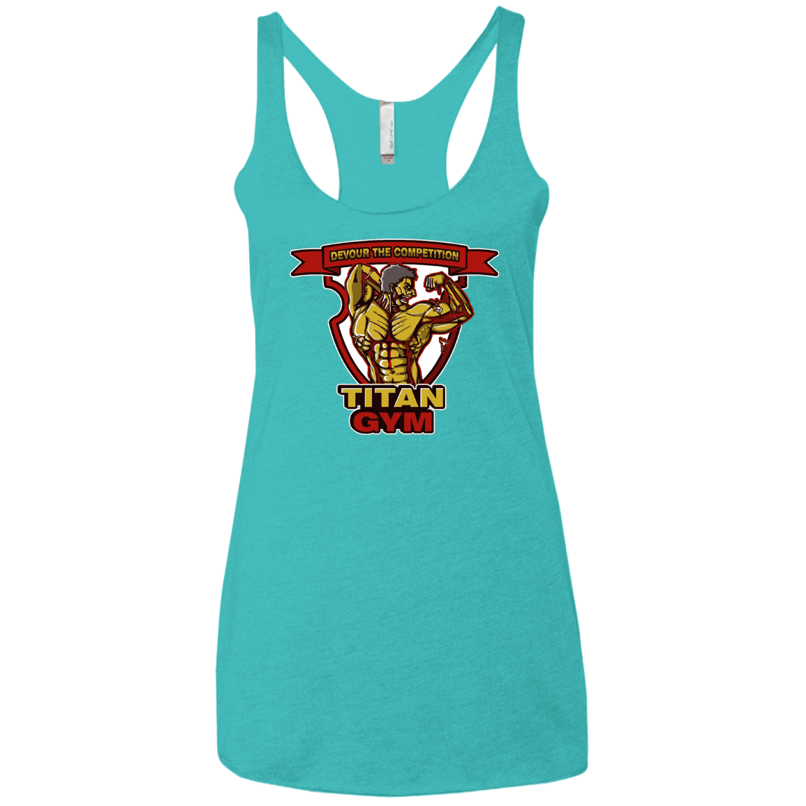 T-Shirts Tahiti Blue / X-Small Titan Gym Women's Triblend Racerback Tank