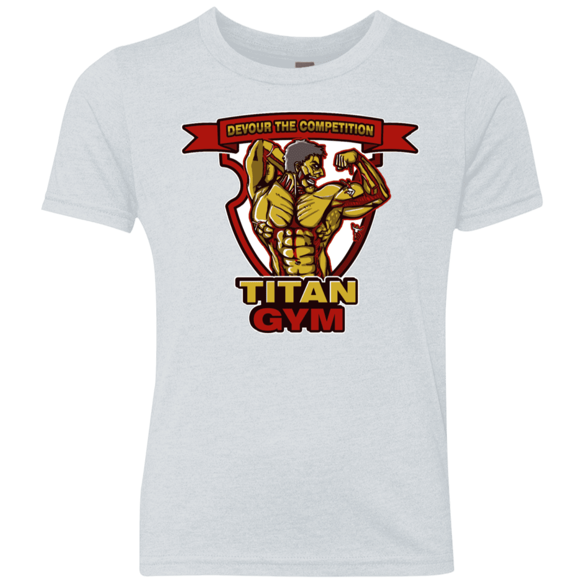T-Shirts Heather White / YXS Titan Gym Youth Triblend T-Shirt