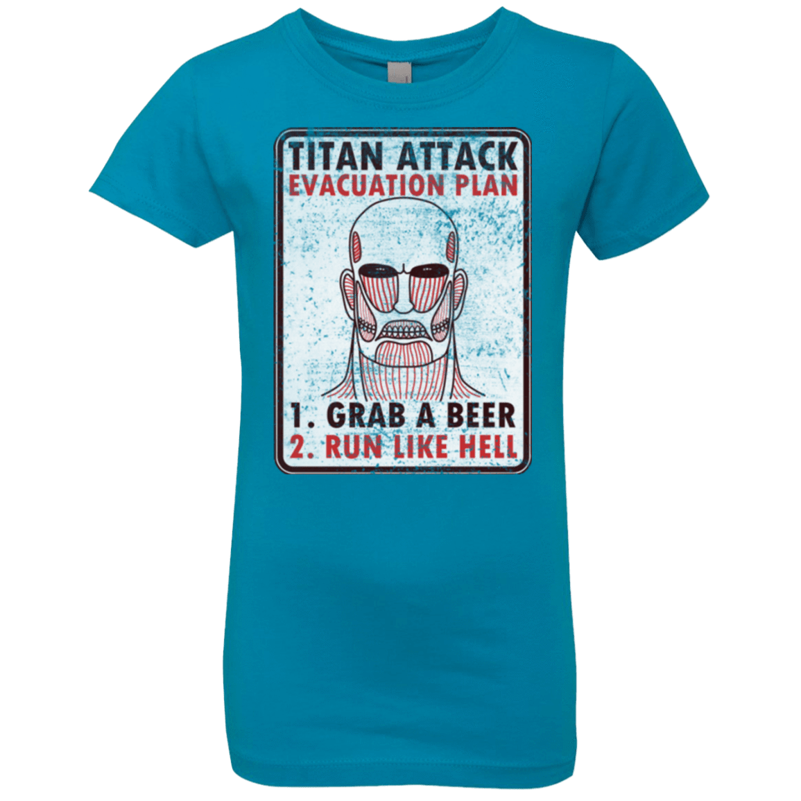 T-Shirts Turquoise / YXS Titan plan Girls Premium T-Shirt