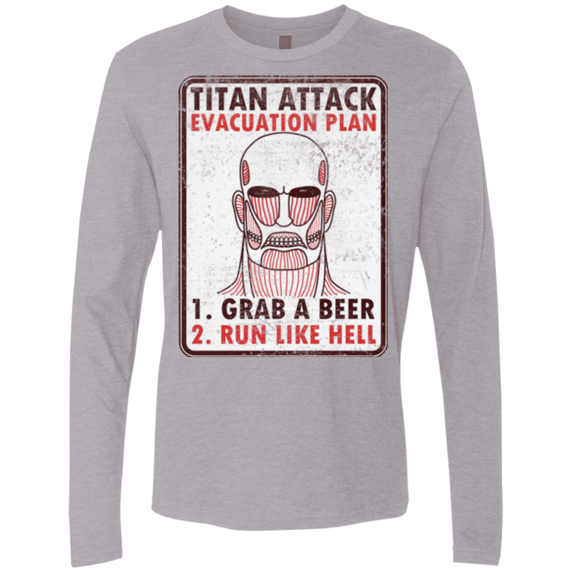 T-Shirts Heather Grey / Small Titan plan Men's Premium Long Sleeve