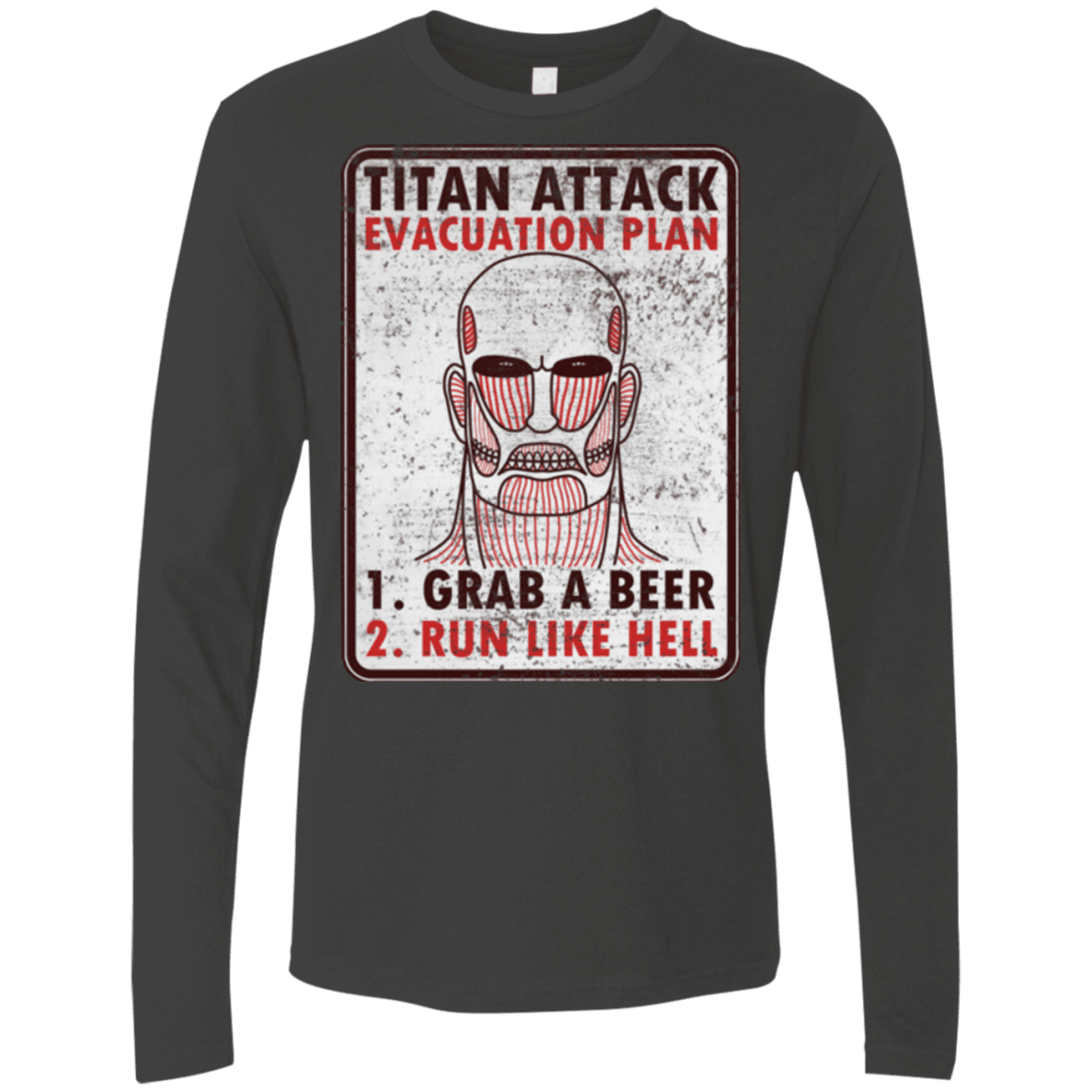 T-Shirts Heavy Metal / Small Titan plan Men's Premium Long Sleeve