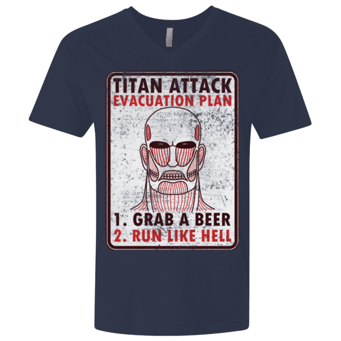T-Shirts Midnight Navy / X-Small Titan plan Men's Premium V-Neck