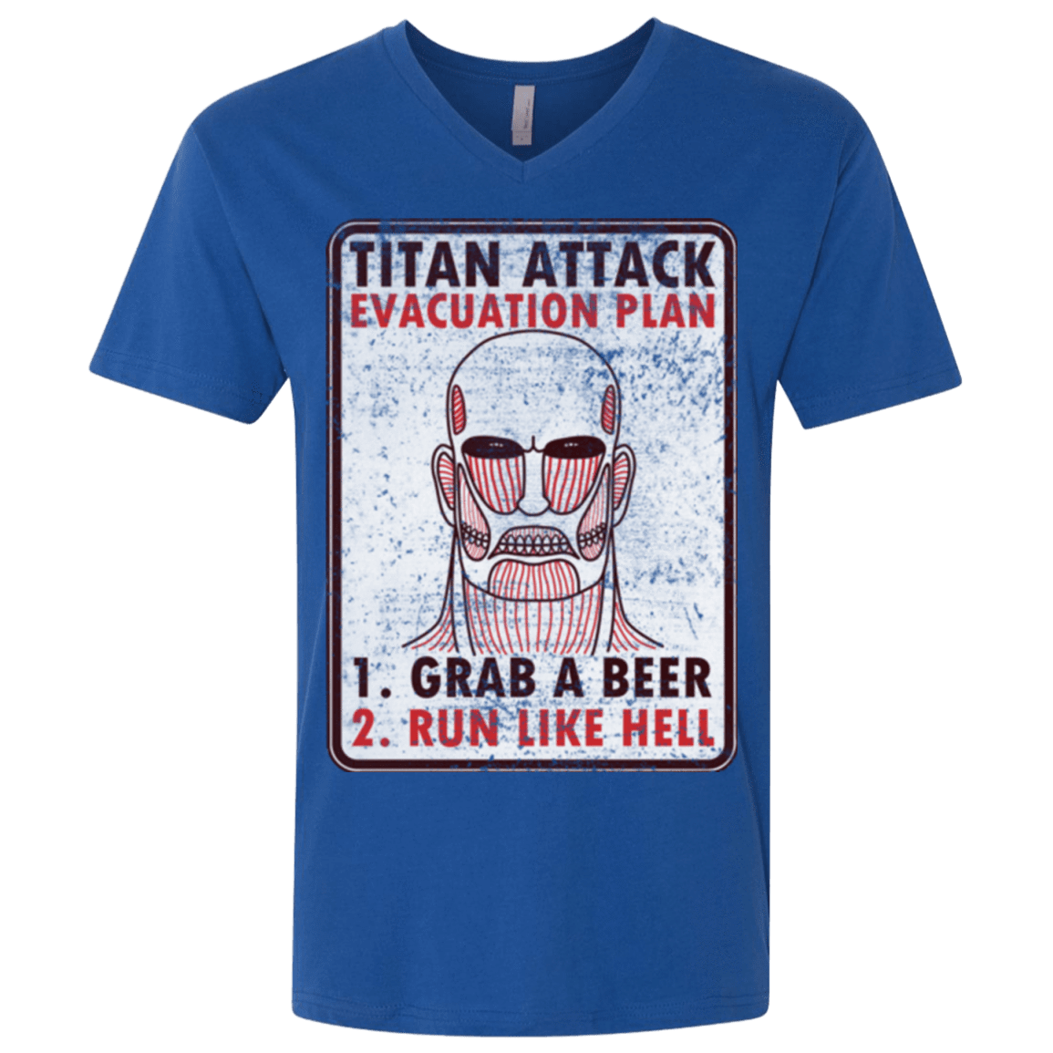 T-Shirts Royal / X-Small Titan plan Men's Premium V-Neck