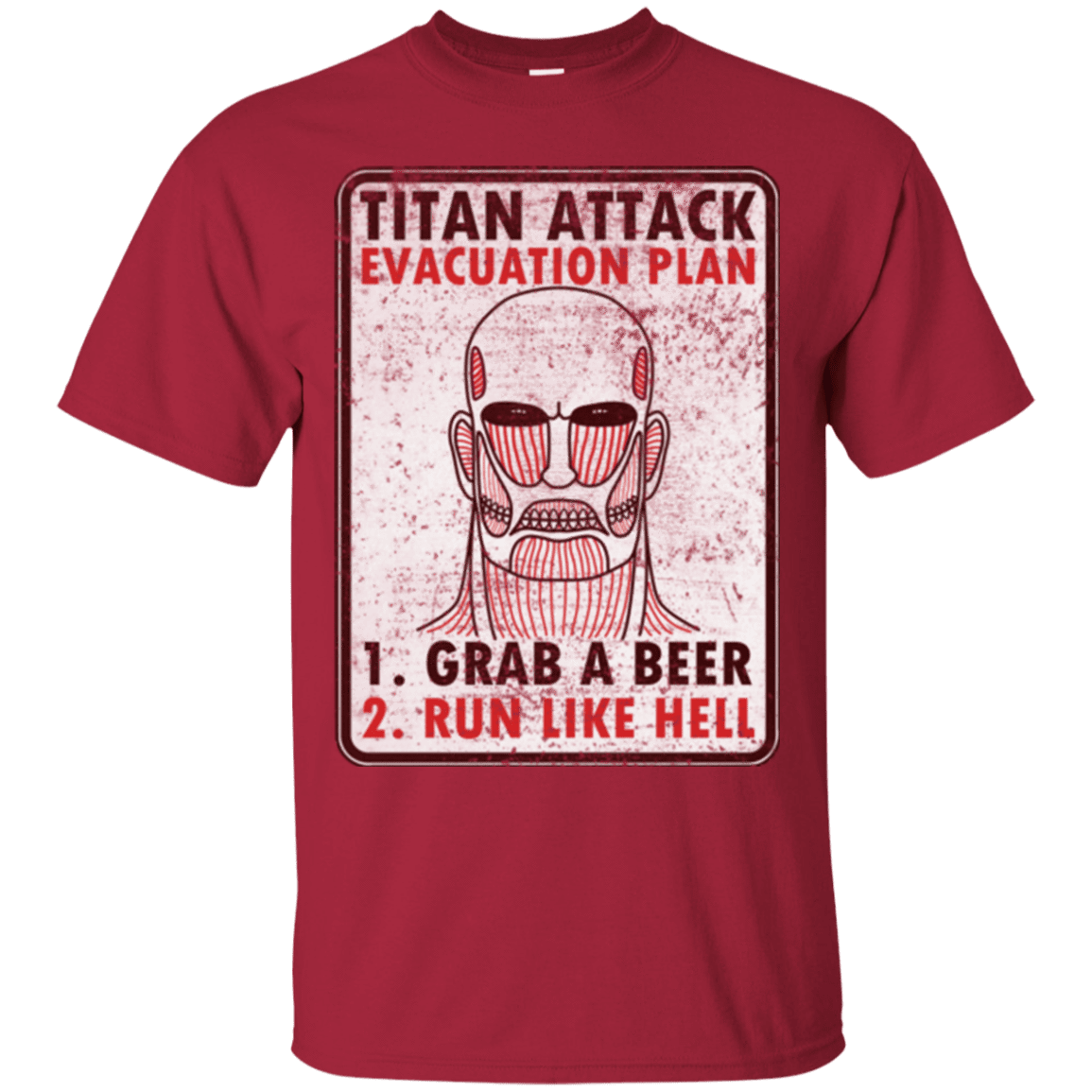 T-Shirts Cardinal / Small Titan plan T-Shirt