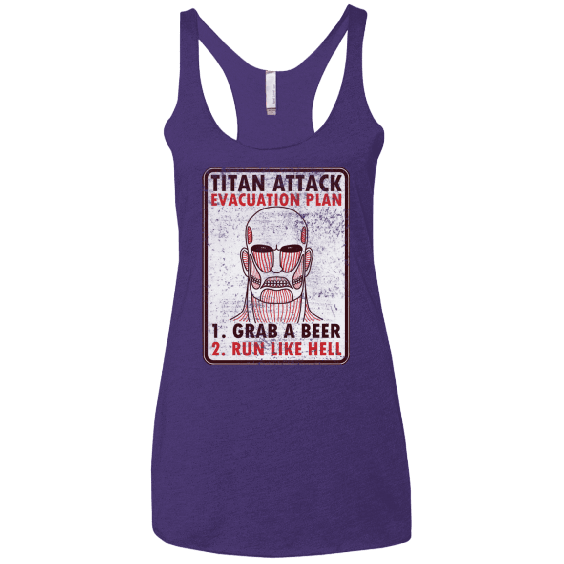 T-Shirts Purple / X-Small Titan plan Women's Triblend Racerback Tank