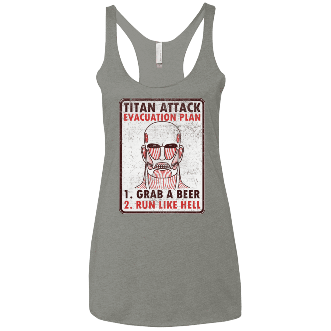 T-Shirts Venetian Grey / X-Small Titan plan Women's Triblend Racerback Tank
