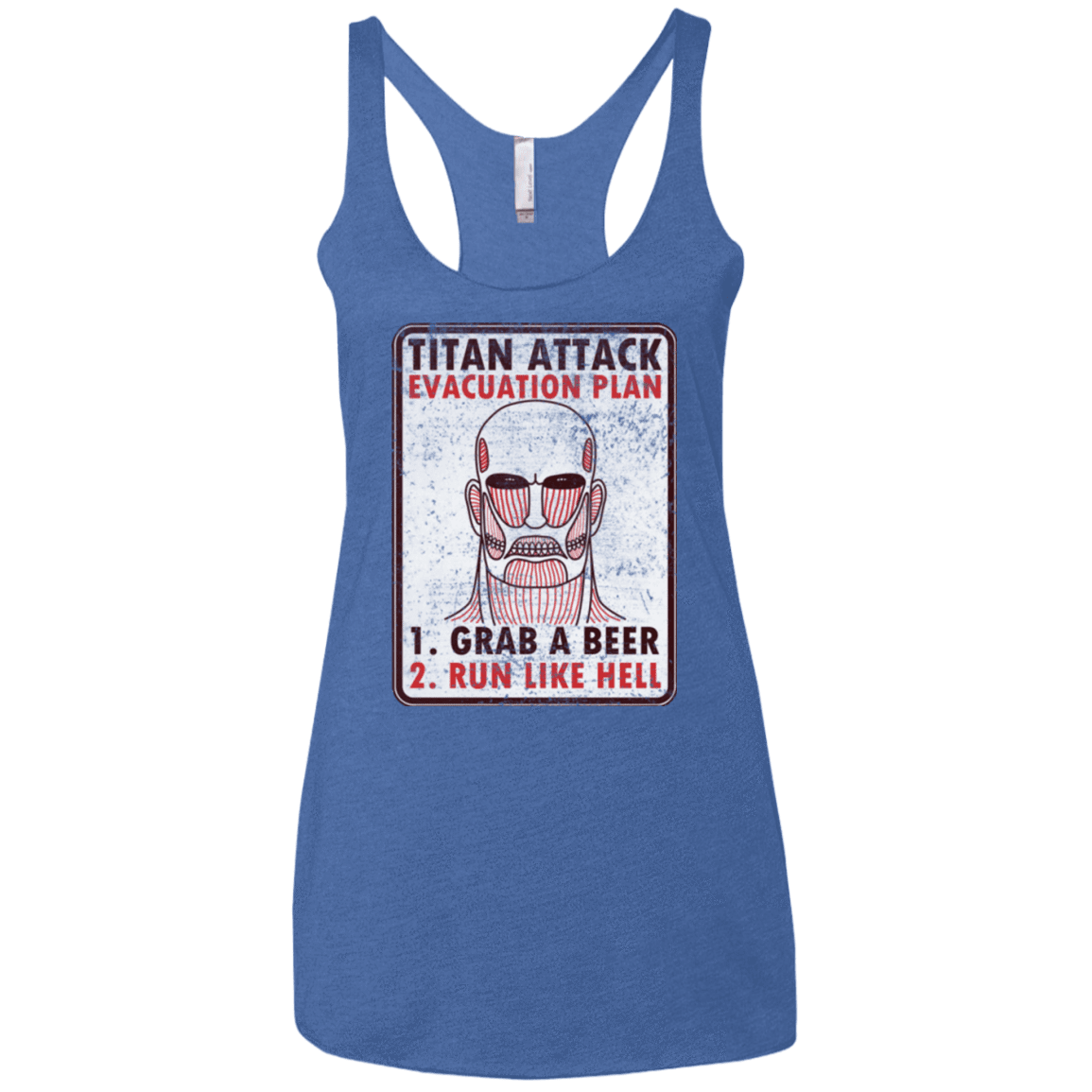 T-Shirts Vintage Royal / X-Small Titan plan Women's Triblend Racerback Tank