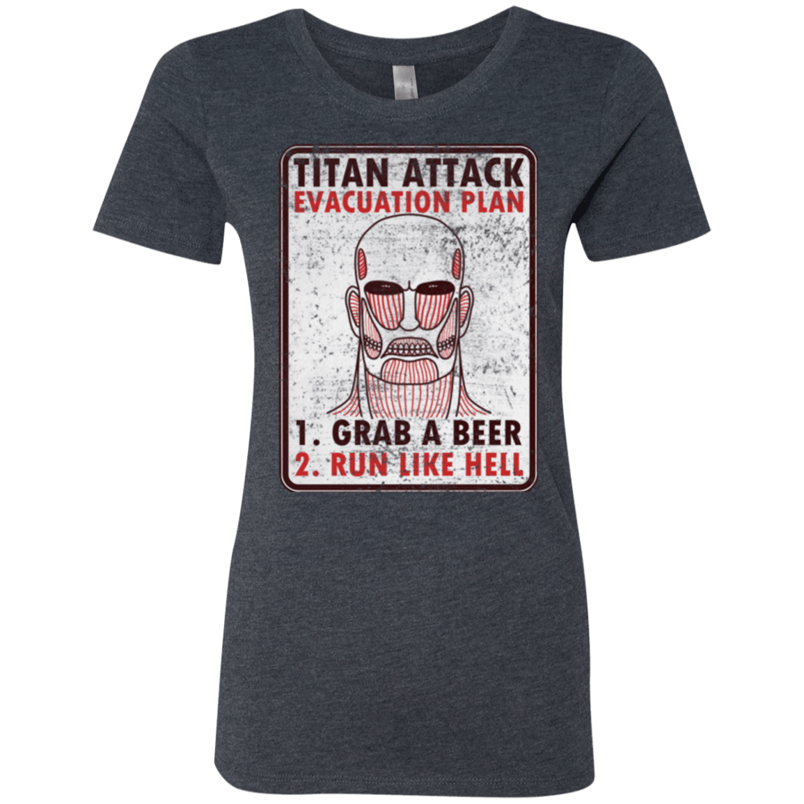 T-Shirts Vintage Navy / Small Titan plan Women's Triblend T-Shirt