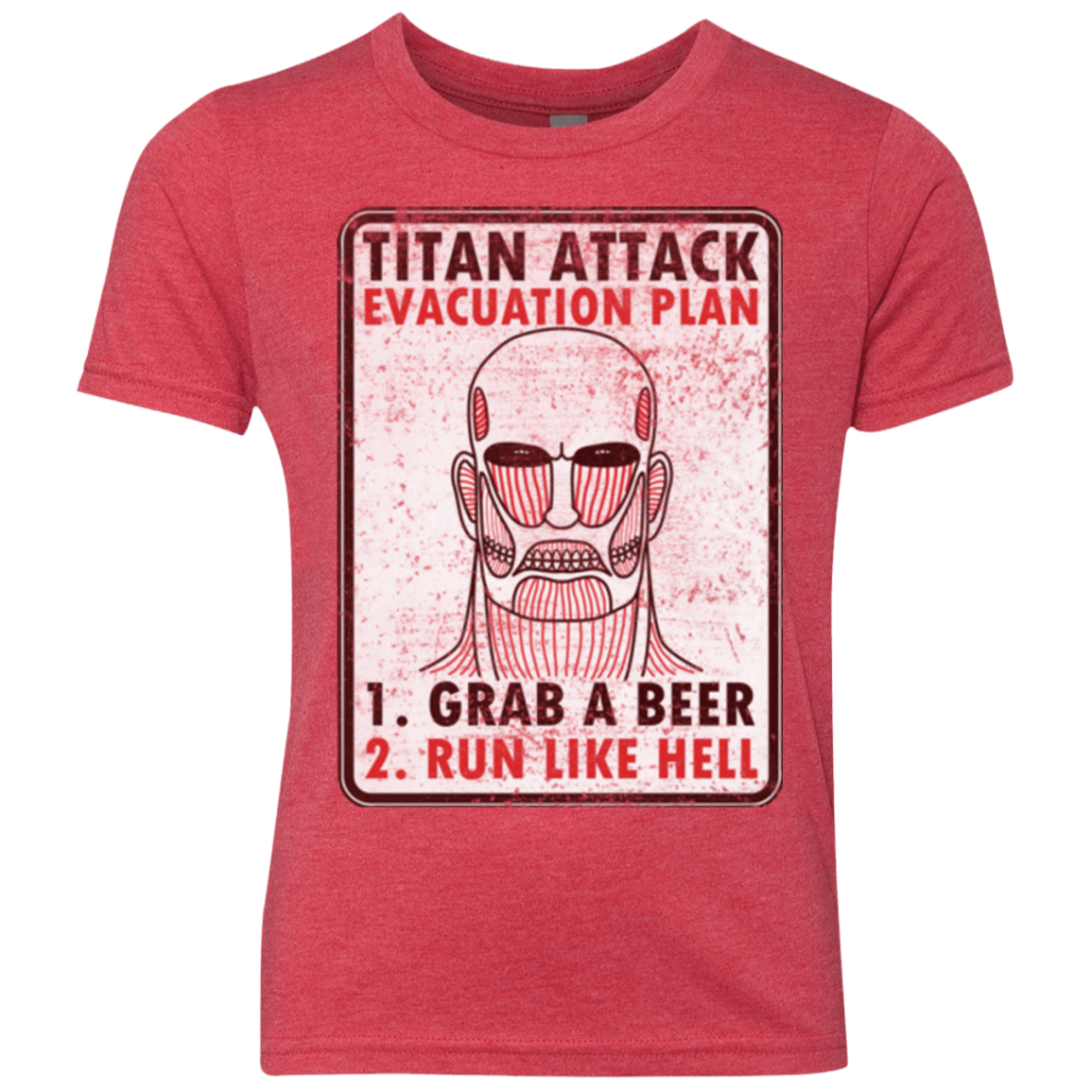 T-Shirts Vintage Red / YXS Titan plan Youth Triblend T-Shirt