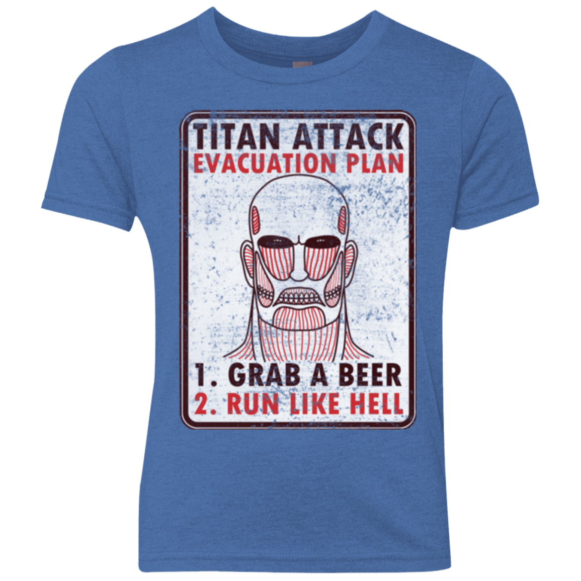 T-Shirts Vintage Royal / YXS Titan plan Youth Triblend T-Shirt