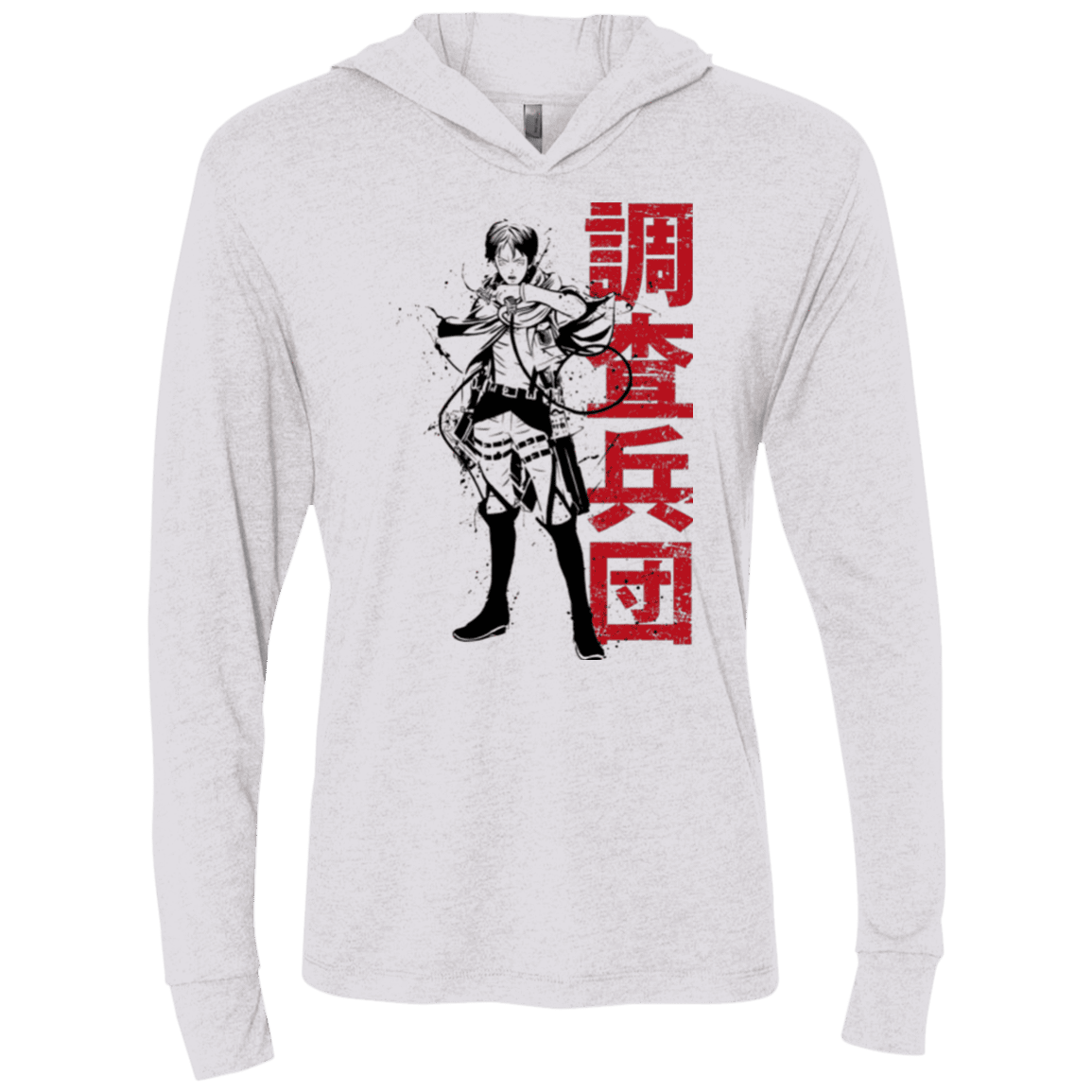 T-Shirts Heather White / X-Small Titan Shifter Triblend Long Sleeve Hoodie Tee