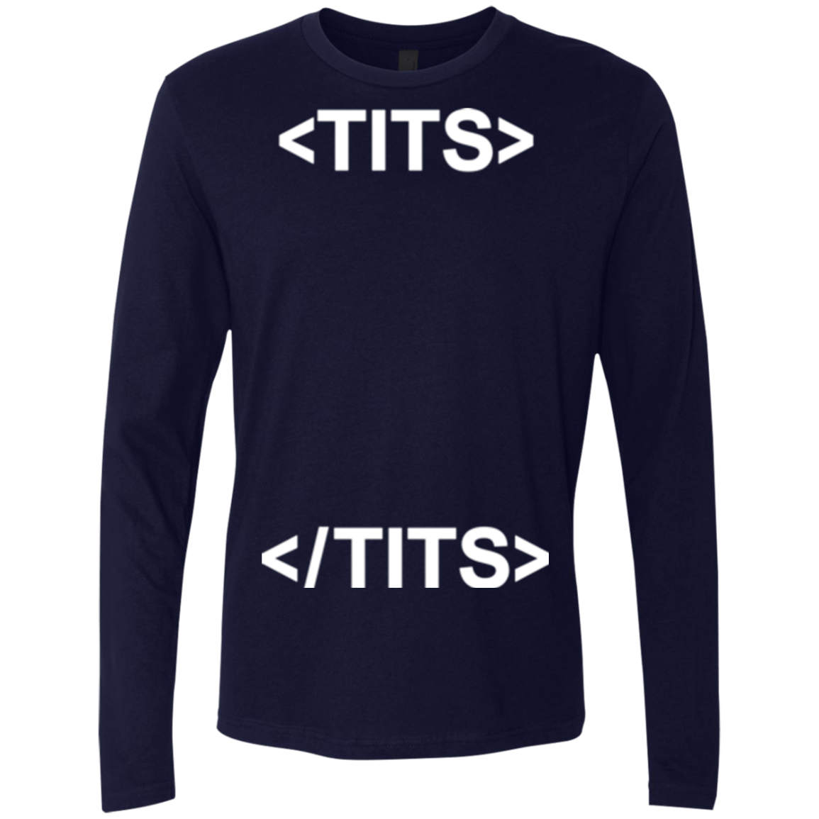 T-Shirts Midnight Navy / Small Tits Men's Premium Long Sleeve