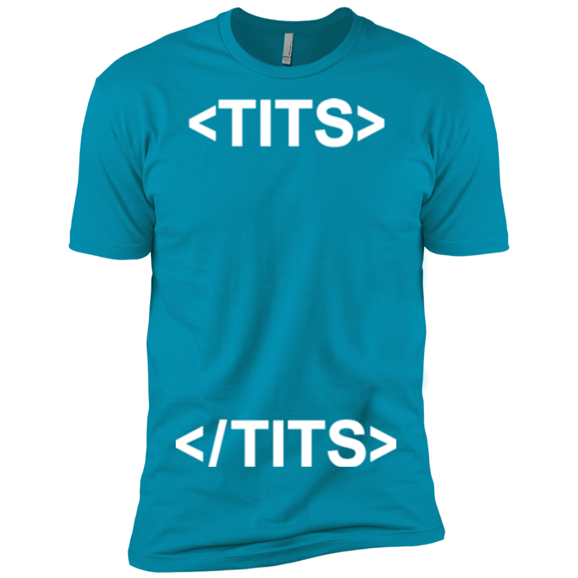 T-Shirts Turquoise / X-Small Tits Men's Premium T-Shirt