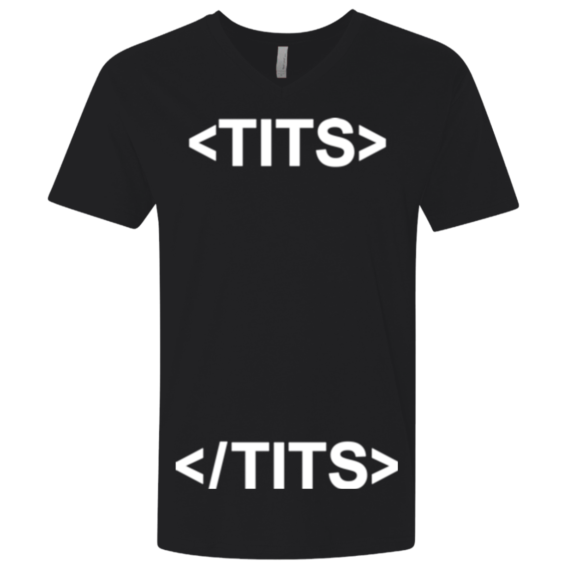 T-Shirts Black / X-Small Tits Men's Premium V-Neck