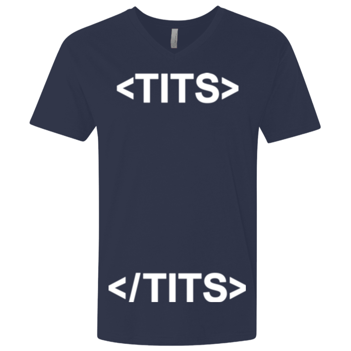 T-Shirts Midnight Navy / X-Small Tits Men's Premium V-Neck