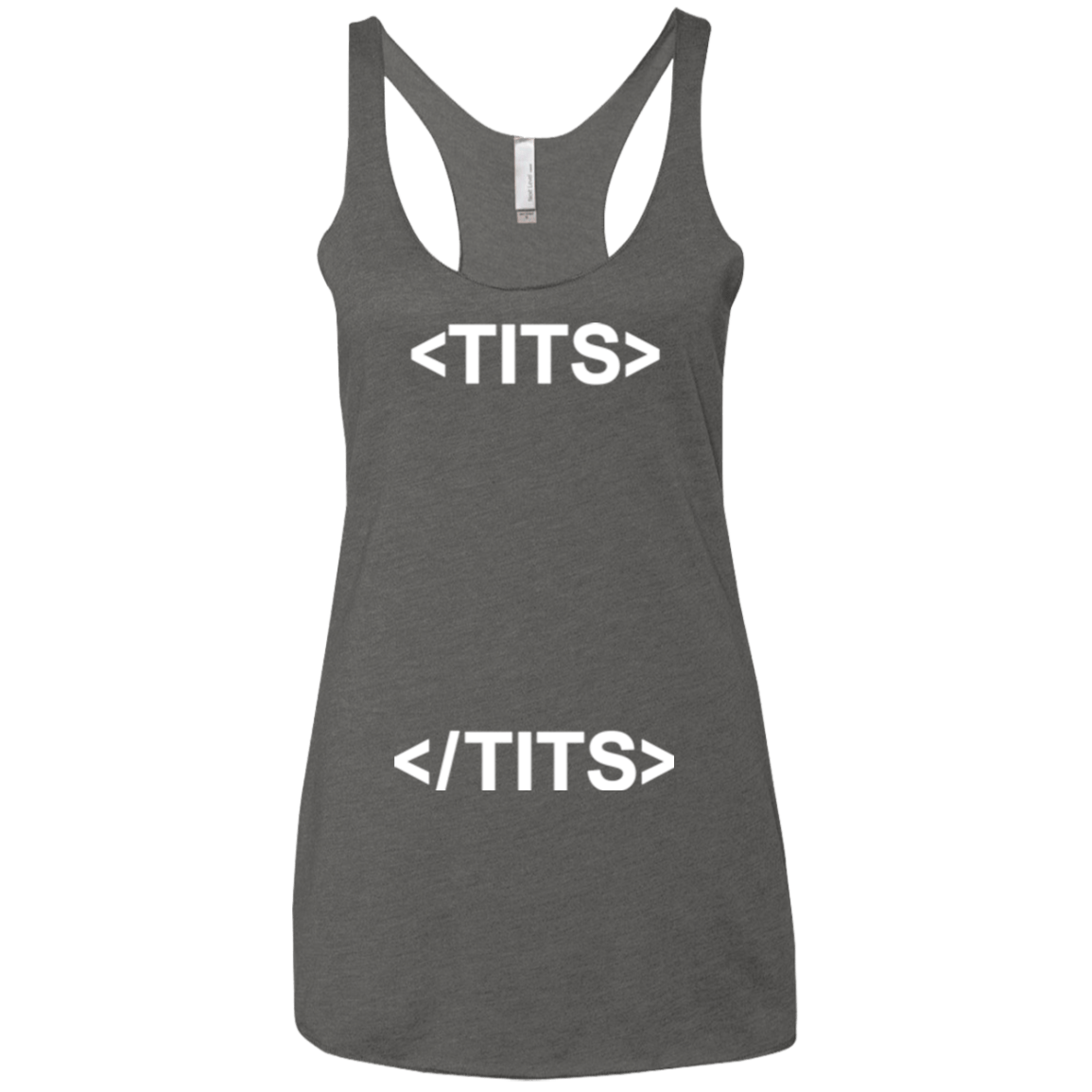 T-Shirts Premium Heather / X-Small Tits Women's Triblend Racerback Tank