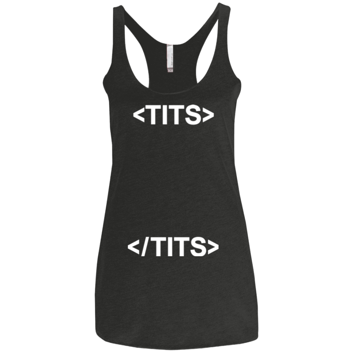 T-Shirts Vintage Black / X-Small Tits Women's Triblend Racerback Tank