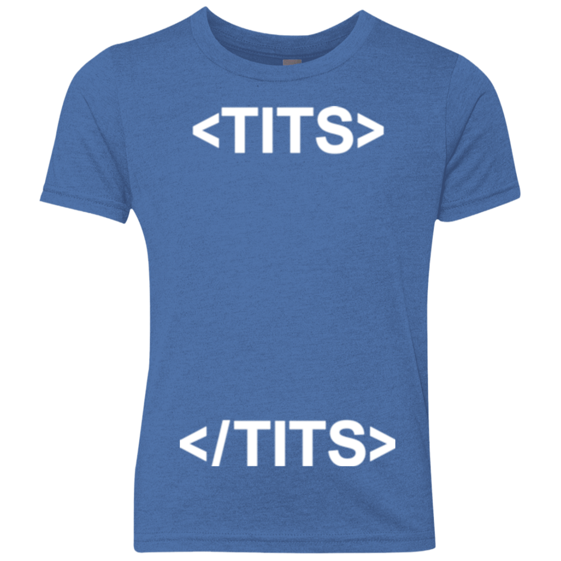 T-Shirts Vintage Royal / YXS Tits Youth Triblend T-Shirt