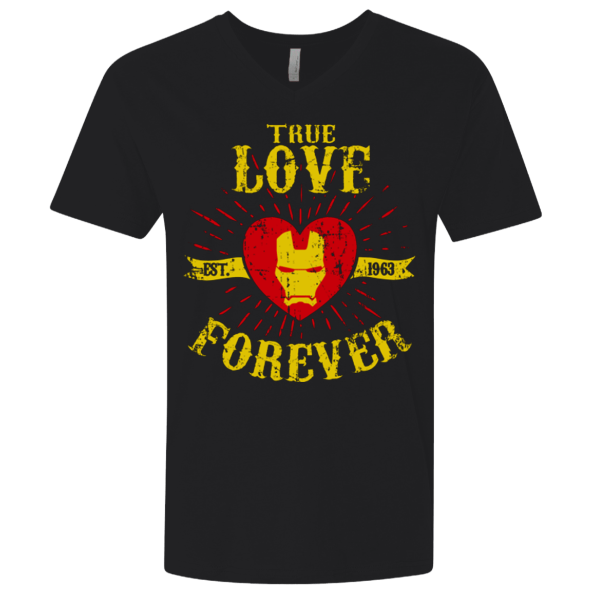 T-Shirts Black / X-Small TLF IRON Men's Premium V-Neck