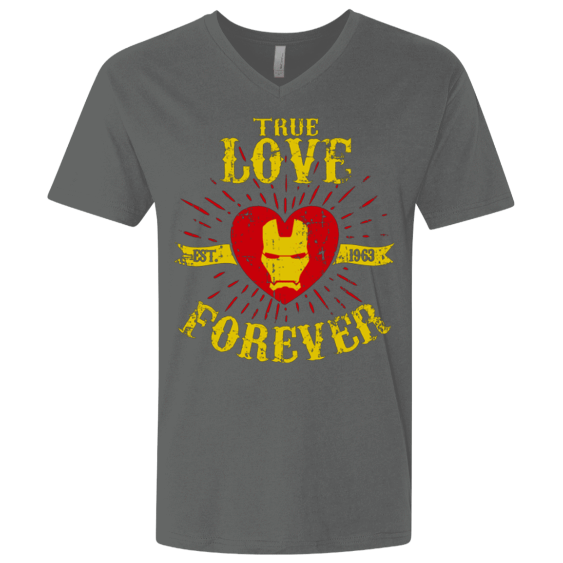 T-Shirts Heavy Metal / X-Small TLF IRON Men's Premium V-Neck