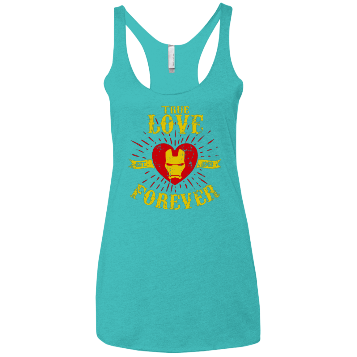 T-Shirts Tahiti Blue / X-Small TLF IRON Women's Triblend Racerback Tank