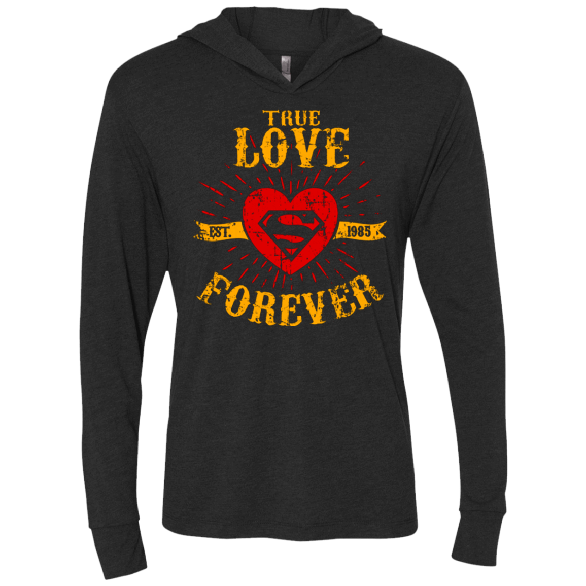 T-Shirts Vintage Black / X-Small TLF SUPER Triblend Long Sleeve Hoodie Tee