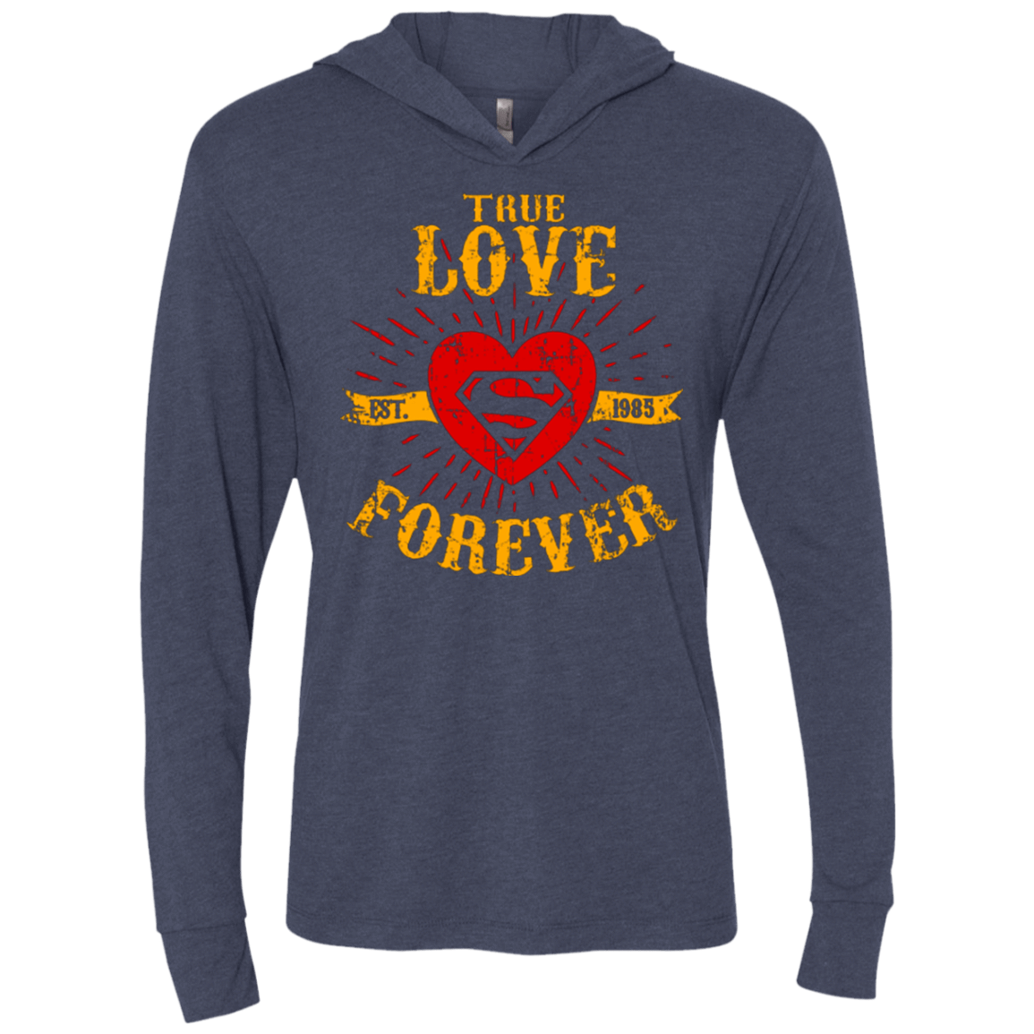 T-Shirts Vintage Navy / X-Small TLF SUPER Triblend Long Sleeve Hoodie Tee