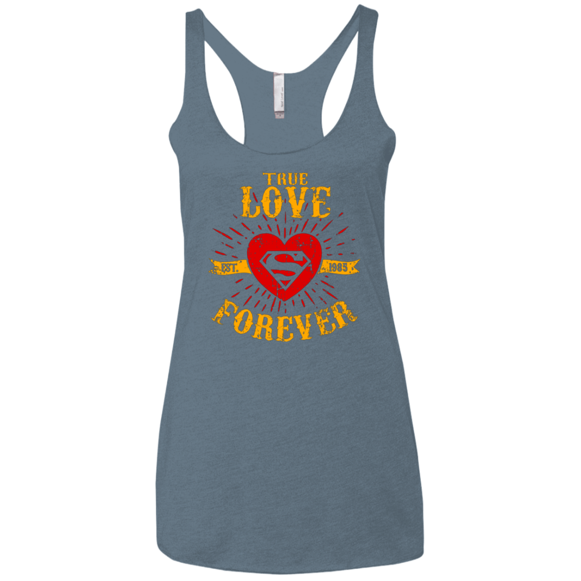T-Shirts Indigo / X-Small TLF SUPER Women's Triblend Racerback Tank