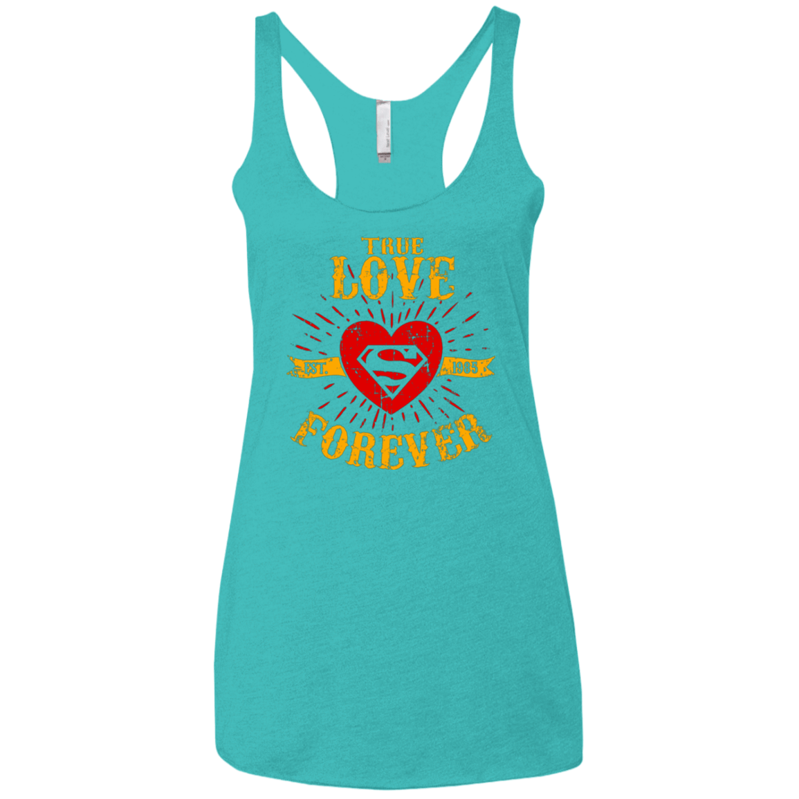 T-Shirts Tahiti Blue / X-Small TLF SUPER Women's Triblend Racerback Tank