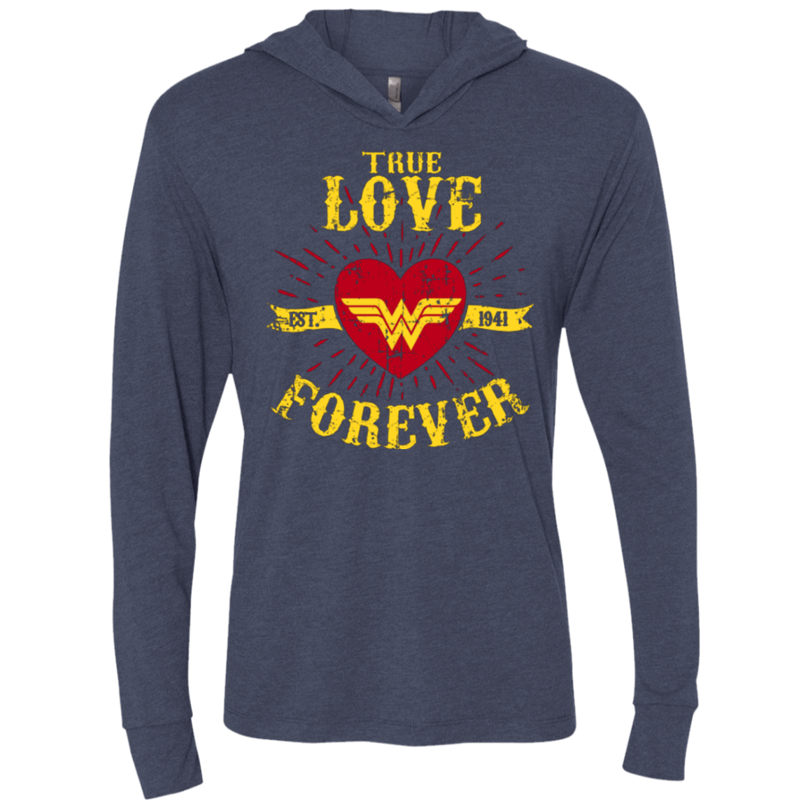 T-Shirts Vintage Navy / X-Small TLF WONDER Triblend Long Sleeve Hoodie Tee