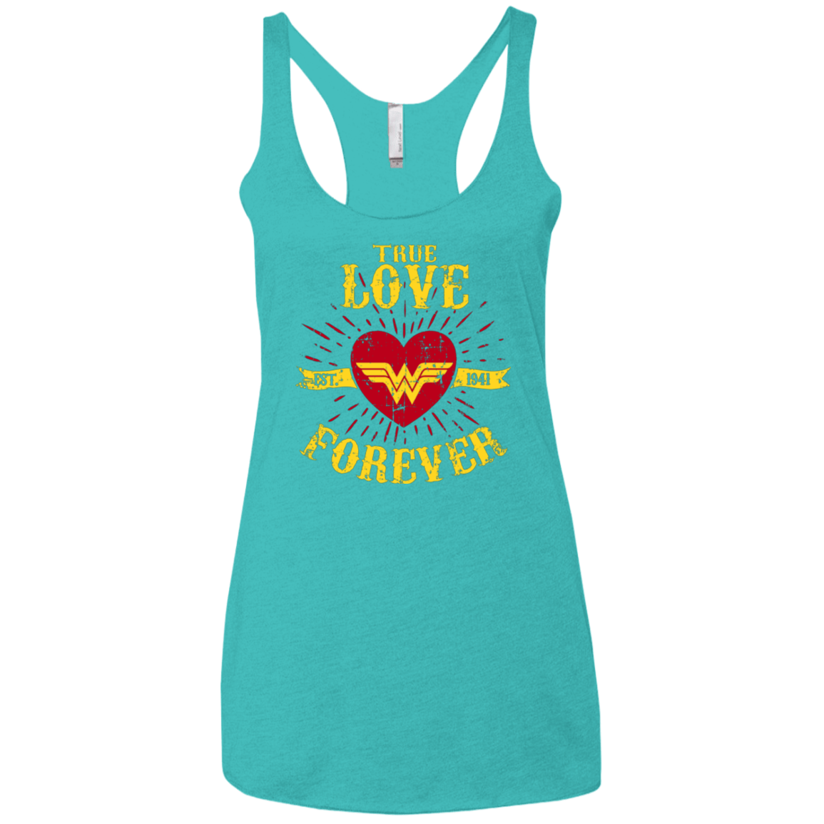 T-Shirts Tahiti Blue / X-Small TLF WONDER Women's Triblend Racerback Tank