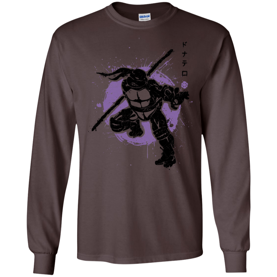 T-Shirts Dark Chocolate / S TMNT - Bo Warrior Men's Long Sleeve T-Shirt