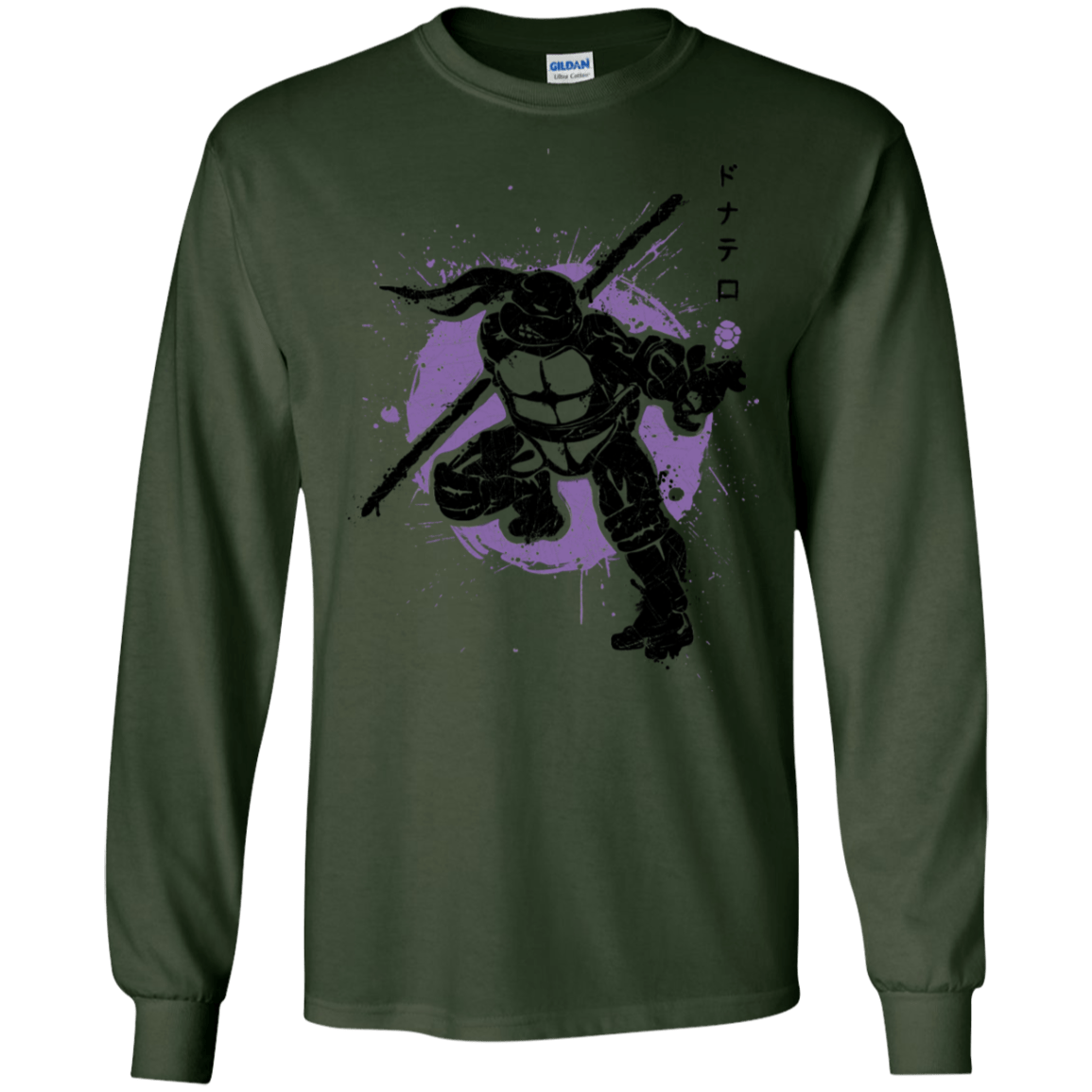 T-Shirts Forest Green / S TMNT - Bo Warrior Men's Long Sleeve T-Shirt