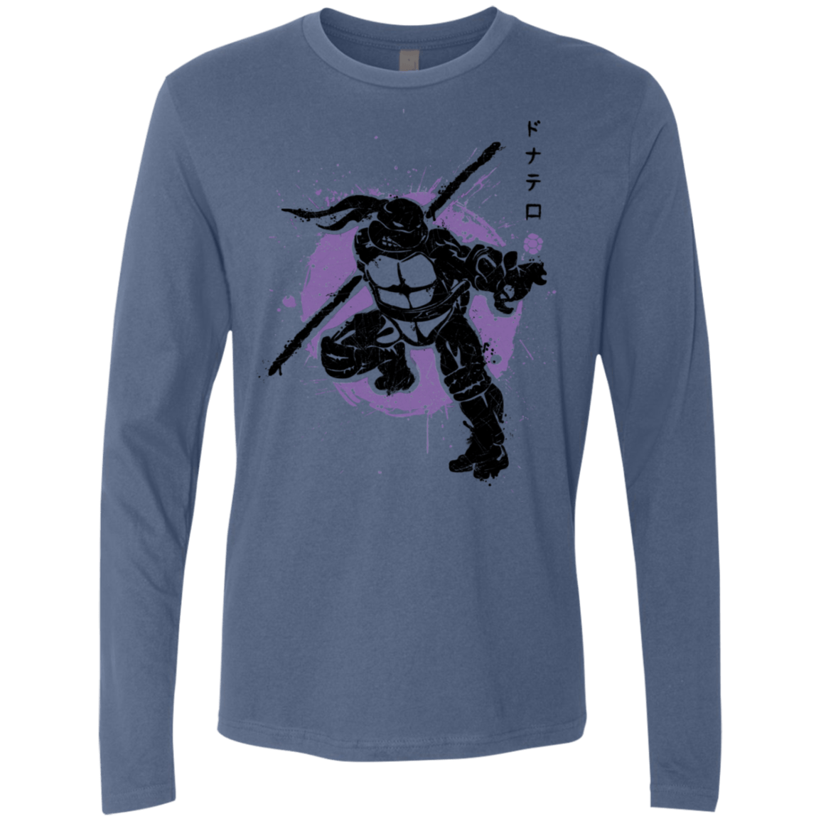 T-Shirts Indigo / S TMNT - Bo Warrior Men's Premium Long Sleeve