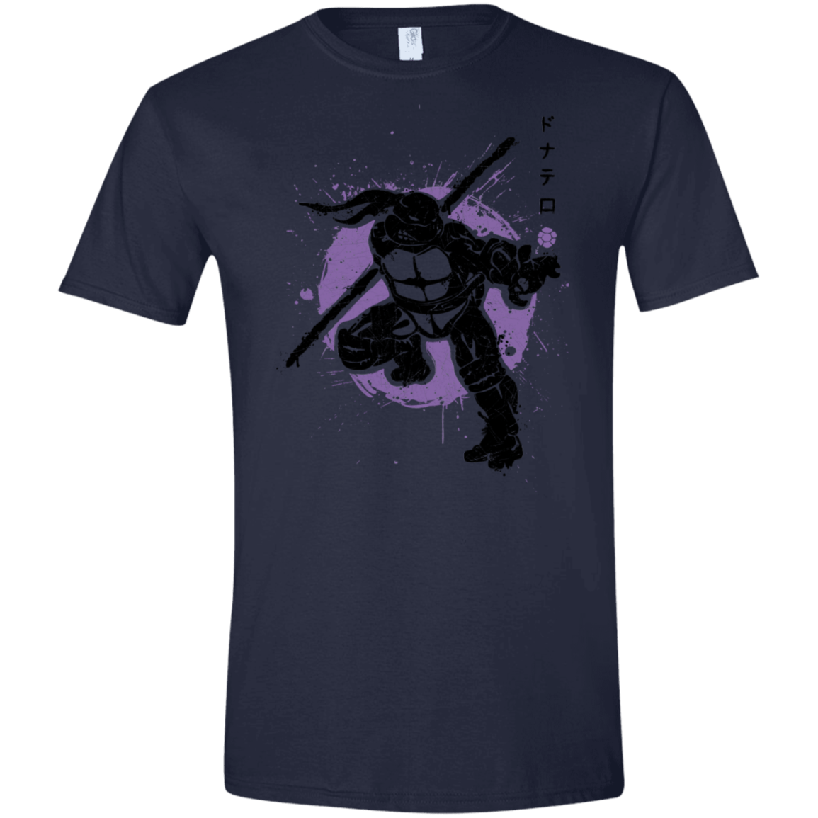T-Shirts Navy / X-Small TMNT - Bo Warrior Men's Semi-Fitted Softstyle