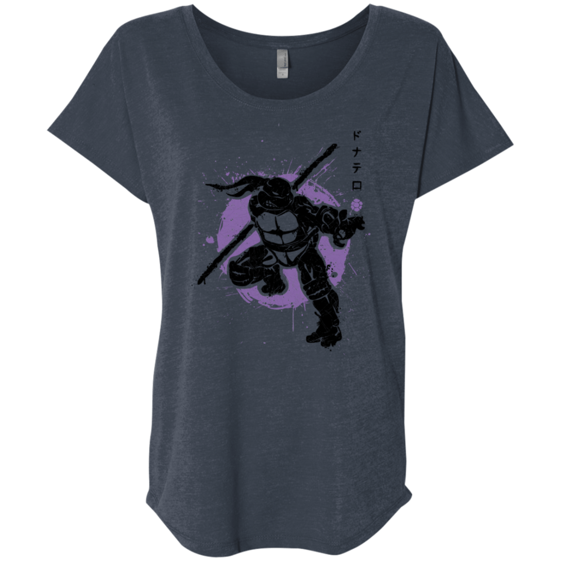 T-Shirts Vintage Navy / X-Small TMNT - Bo Warrior Triblend Dolman Sleeve