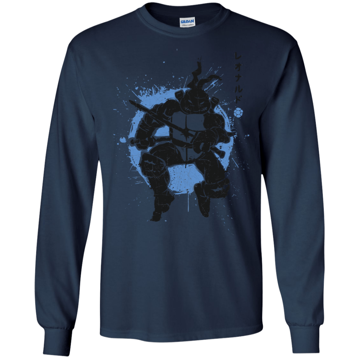 T-Shirts Navy / S TMNT - Katana Warrior Men's Long Sleeve T-Shirt