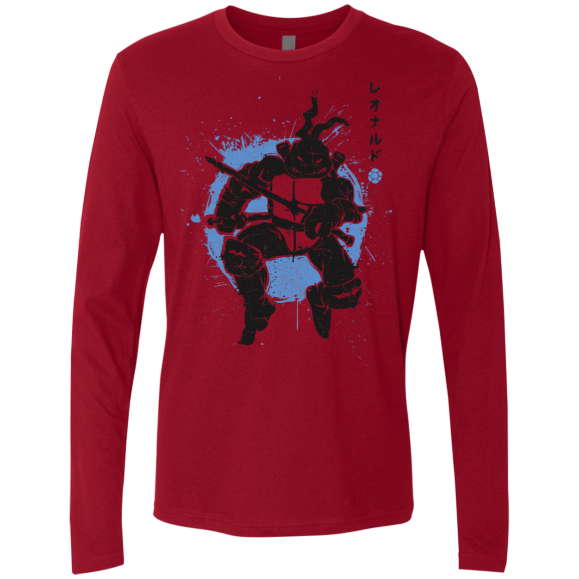 T-Shirts Cardinal / S TMNT - Katana Warrior Men's Premium Long Sleeve