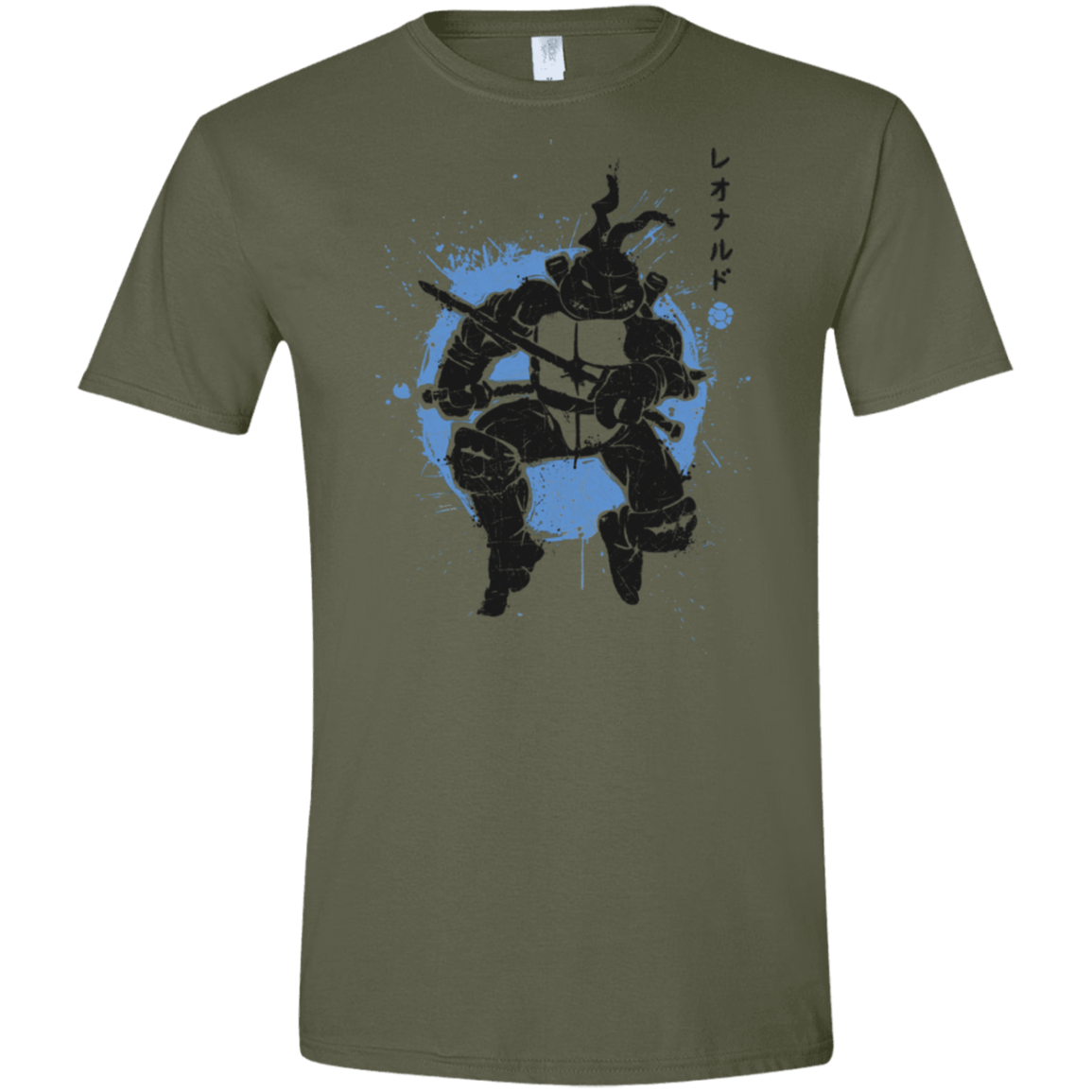 T-Shirts Military Green / S TMNT - Katana Warrior Men's Semi-Fitted Softstyle