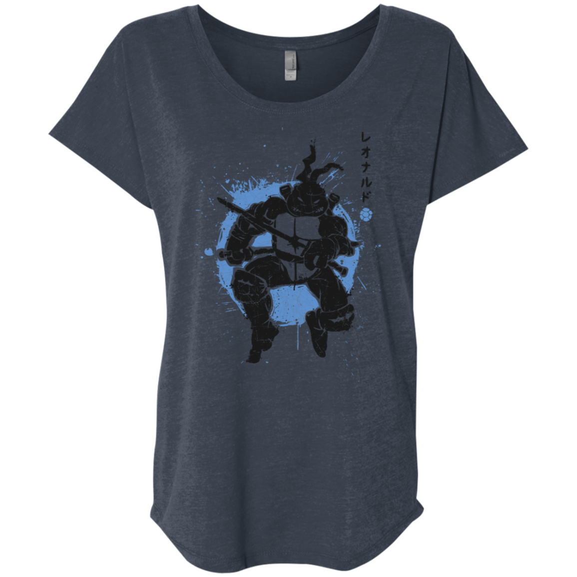 T-Shirts Vintage Navy / X-Small TMNT - Katana Warrior Triblend Dolman Sleeve