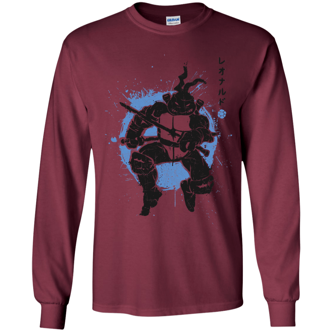 T-Shirts Maroon / YS TMNT - Katana Warrior Youth Long Sleeve T-Shirt