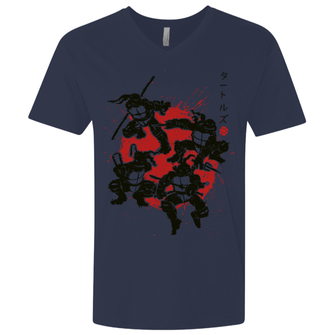 T-Shirts Midnight Navy / X-Small TMNT - Mutant Warriors Men's Premium V-Neck