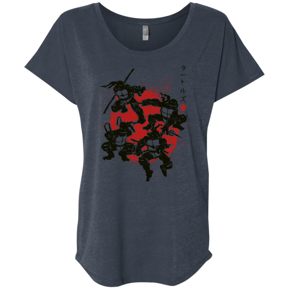 T-Shirts Vintage Navy / X-Small TMNT - Mutant Warriors Triblend Dolman Sleeve