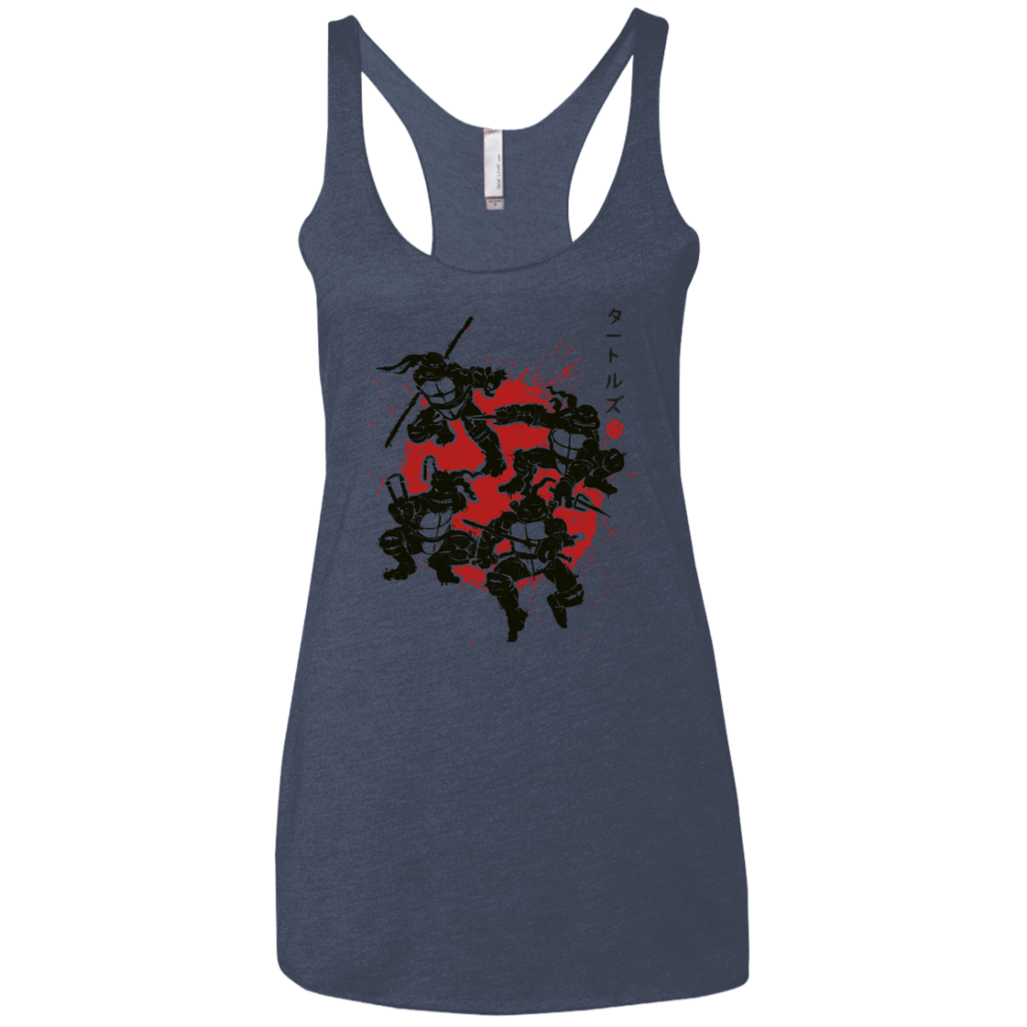 T-Shirts Vintage Navy / X-Small TMNT - Mutant Warriors Women's Triblend Racerback Tank