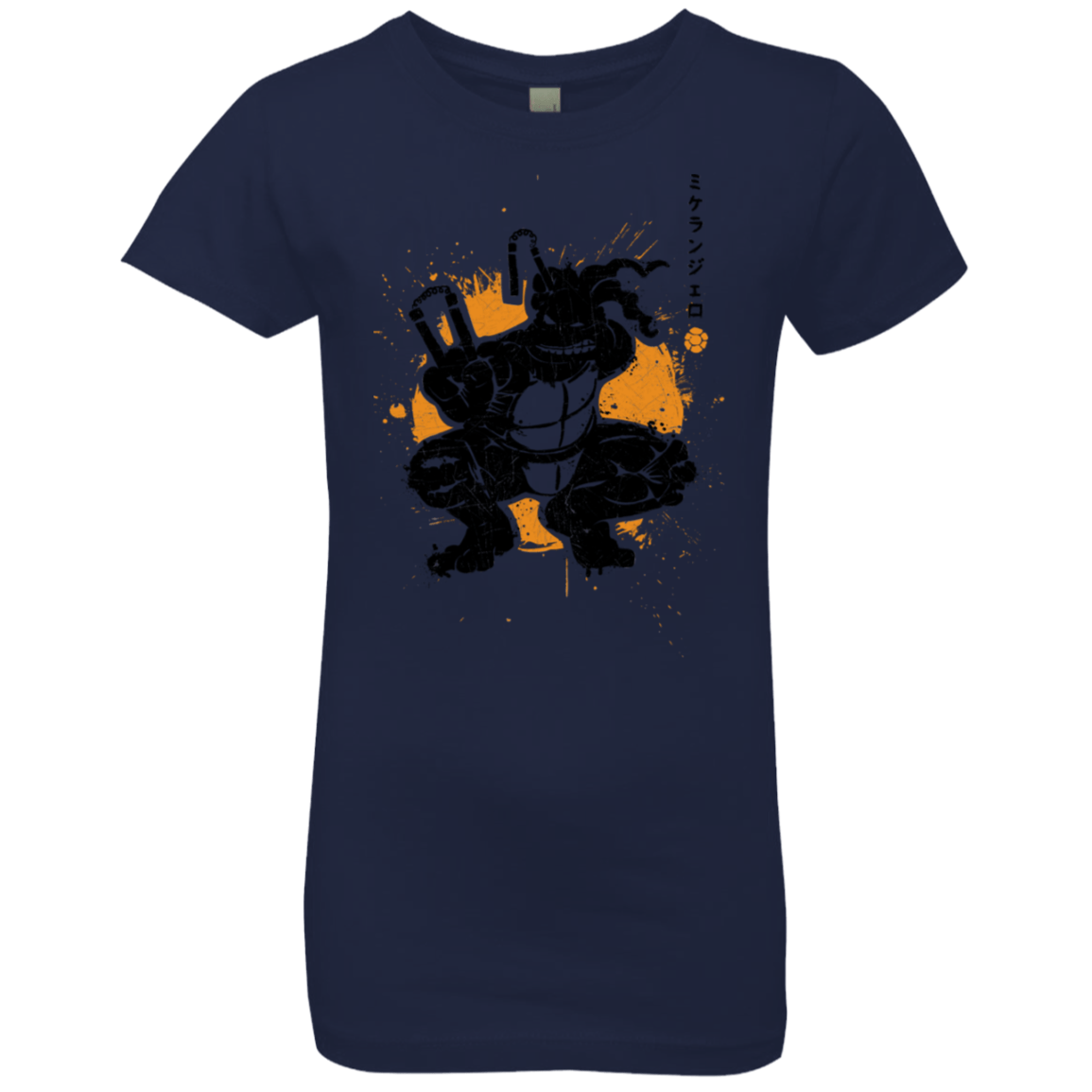 T-Shirts Midnight Navy / YXS TMNT - Nunchaku Warrior Girls Premium T-Shirt