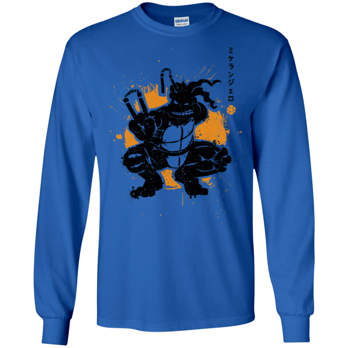 T-Shirts Royal / S TMNT - Nunchaku Warrior Men's Long Sleeve T-Shirt