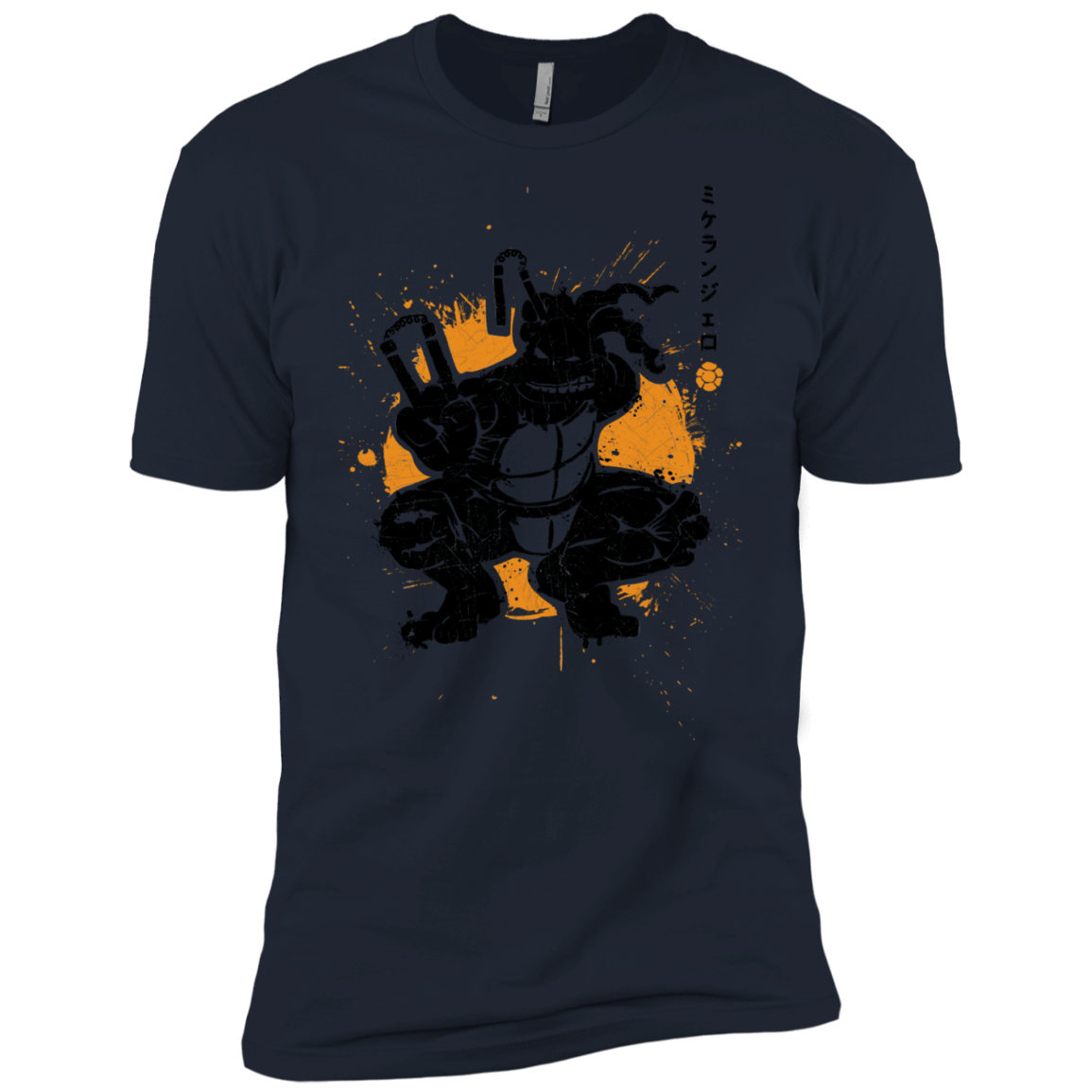 T-Shirts Midnight Navy / X-Small TMNT - Nunchaku Warrior Men's Premium T-Shirt