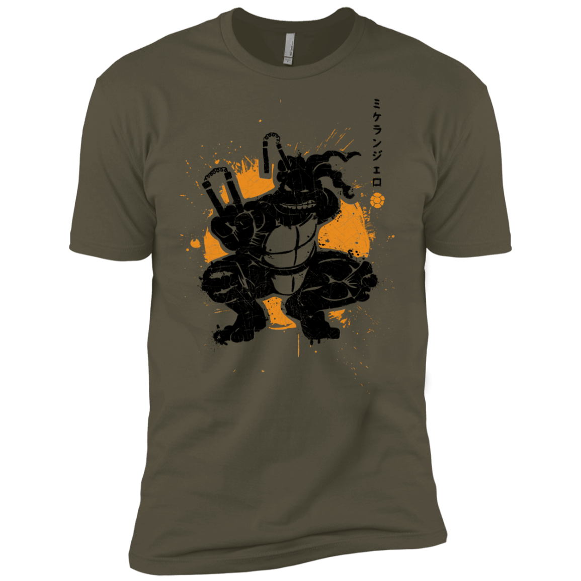 T-Shirts Military Green / X-Small TMNT - Nunchaku Warrior Men's Premium T-Shirt